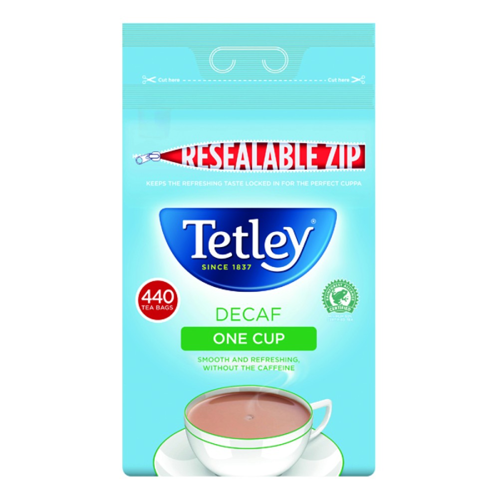 Tetley One Cup Decaffeinated Tea Bags (440 Pack) 1800A
