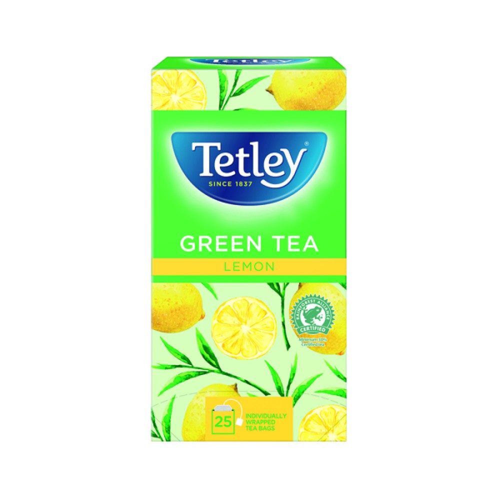 Tetley Green Tea With Lemon Tea Bags (25 Pack) 1571A