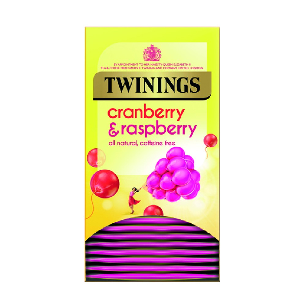 Twinings Cranberry, Raspberry and Elderflower Tea Bags (20 Pack) F14381