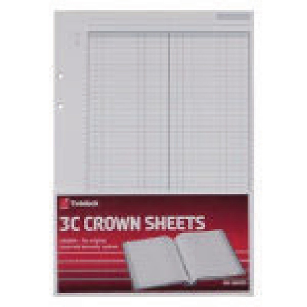 Rexel Crown 3C F1 Double Ledger Refill Sheets (100 Pack) 75841