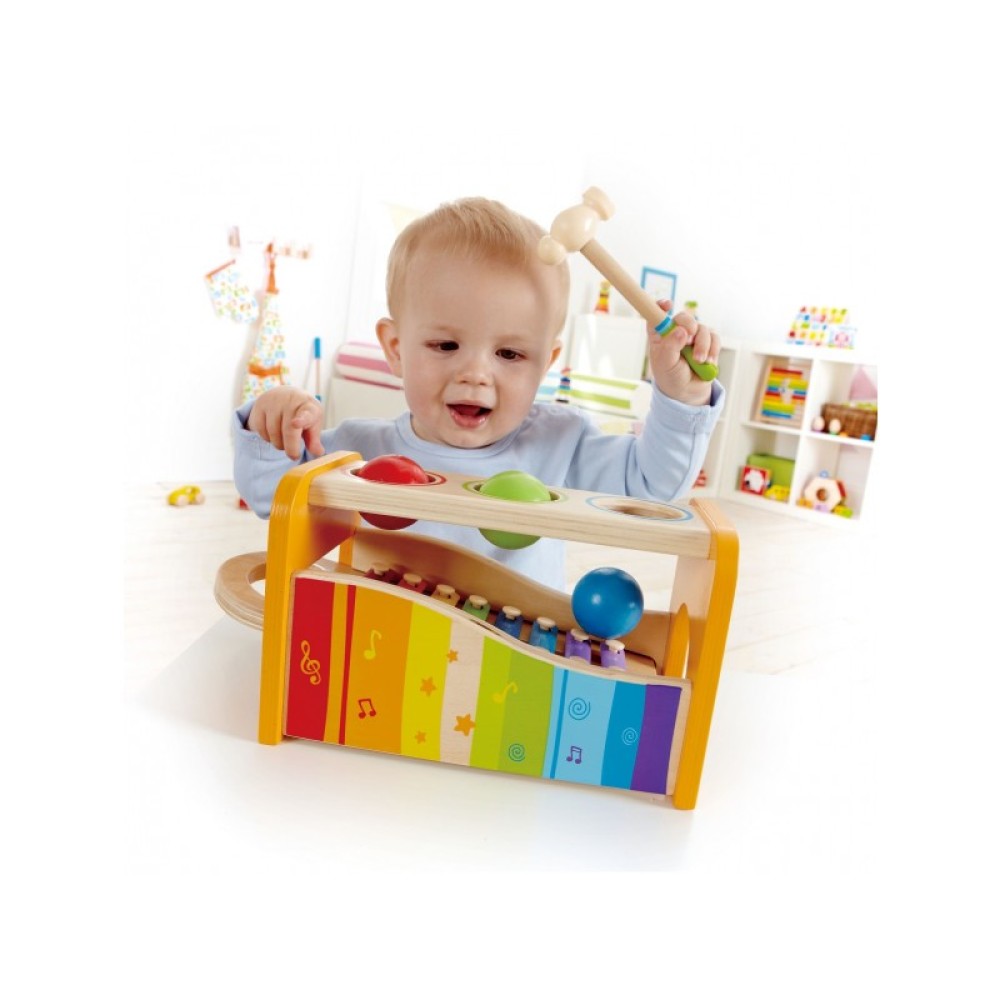 Hape E0305 Early Melodies Pound and Tap Bench