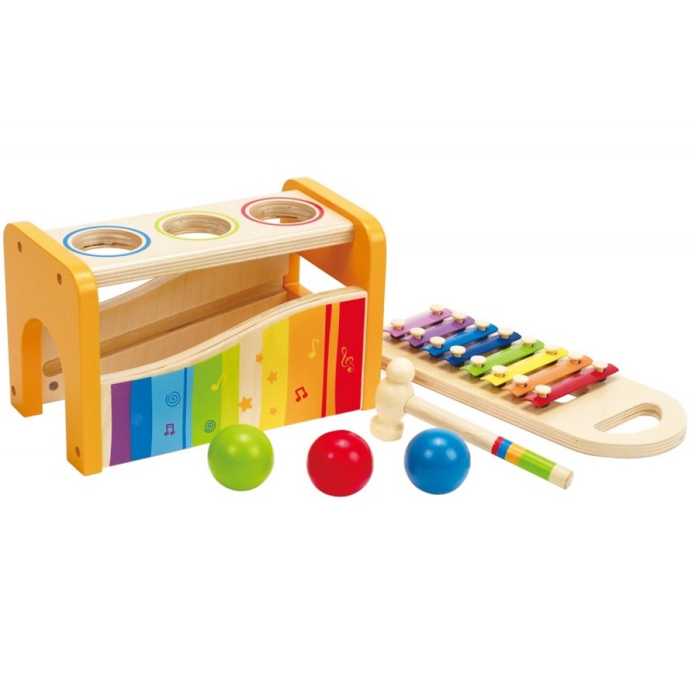 Hape E0305 Early Melodies Pound and Tap Bench