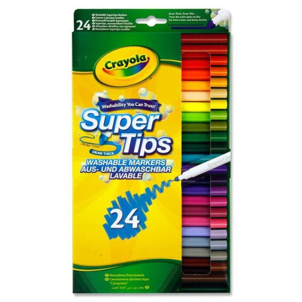 Crayola Supertips Washable Markers Pack of 24