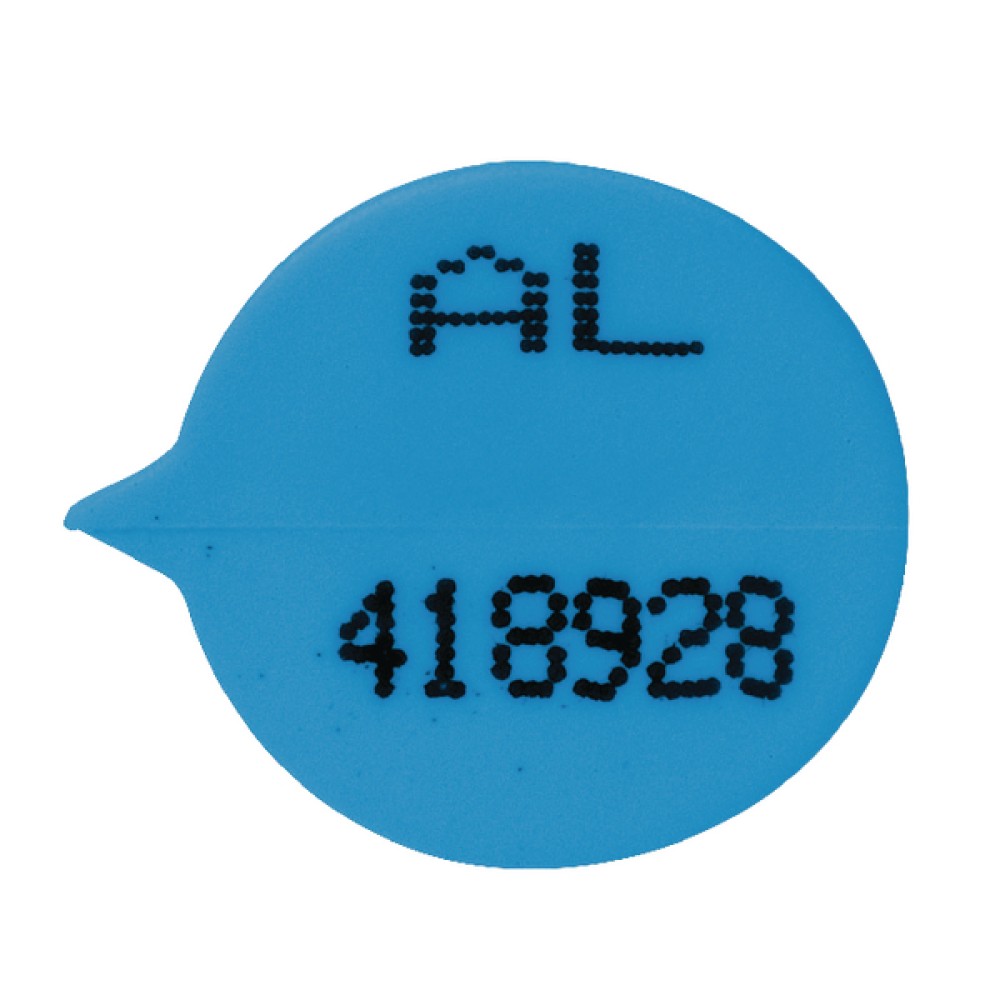 GoSecure Security Seals Numbered Round Blue (500 Pack) S3B