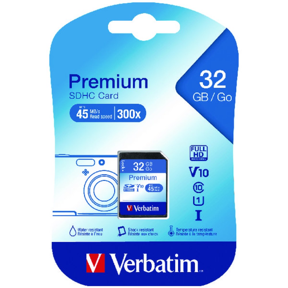 Verbatim 32GB Secure Digital Class 10 SDHC Memory Card 43963