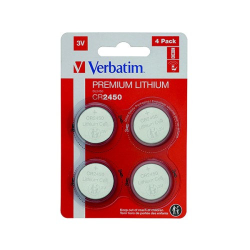 Verbatim 49535 Pilas 4X CR2450 Litio 3V