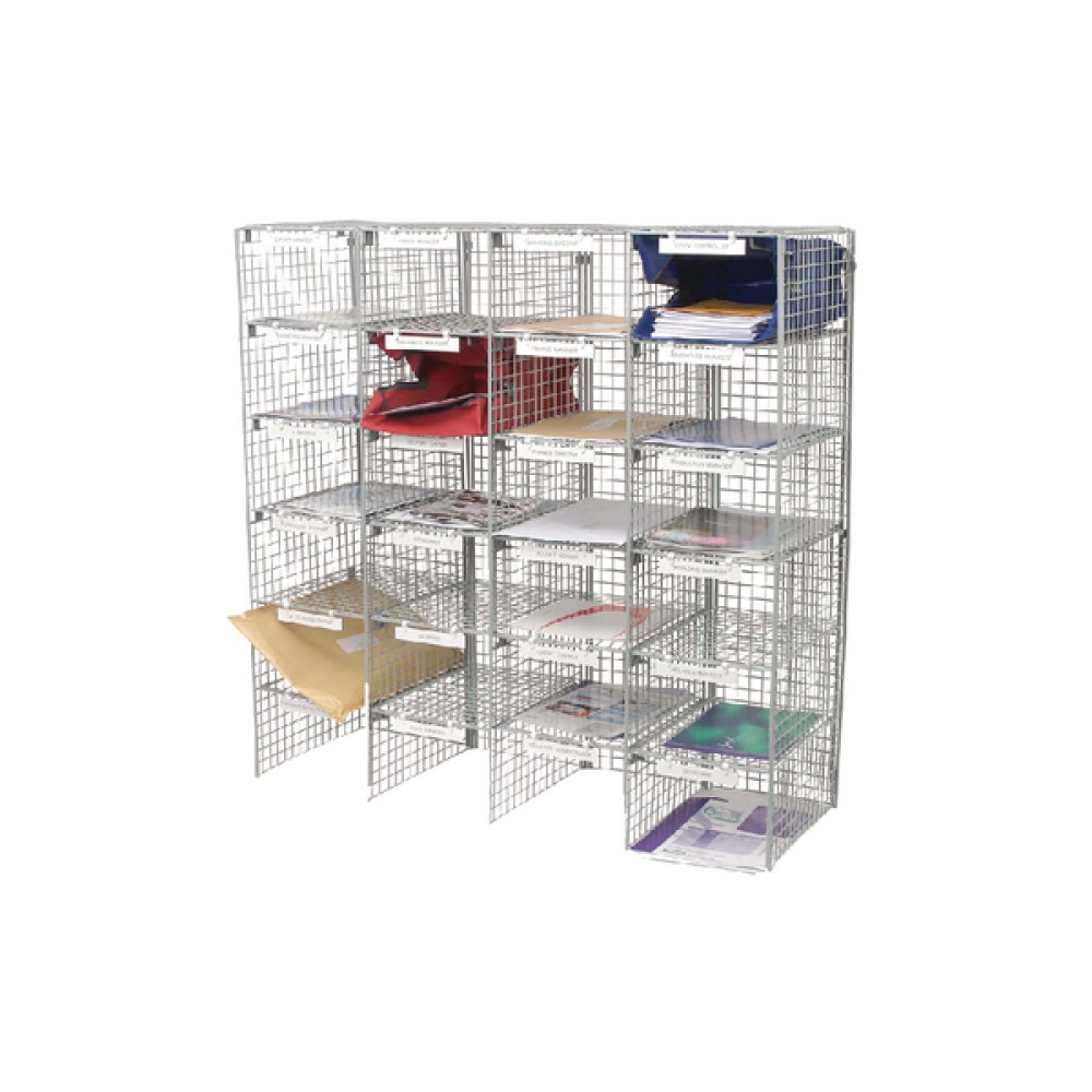 GoSecure Mail Sorter 24 Compartment Grey MSU24GYS