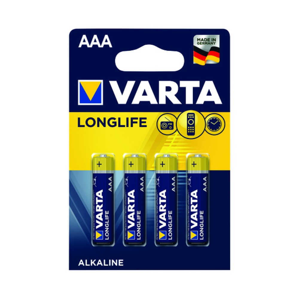 Varta Longlife AAA Battery (4 Pack) 04103101414