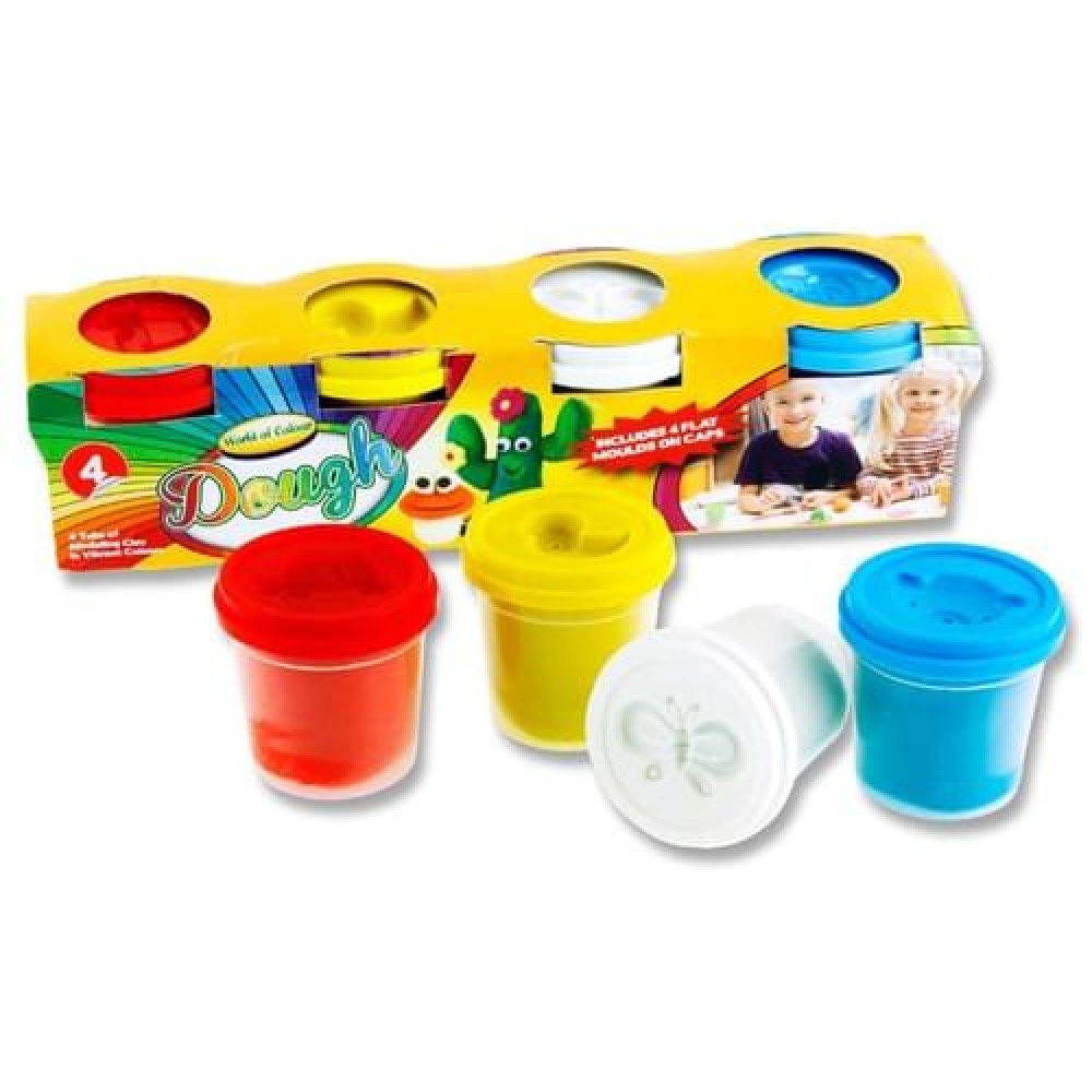 WOC 4x140g POTS PLAY DOUGH WITH MOULD LID