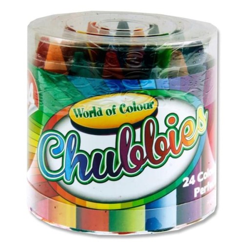 WOC TUB 24 SUPER CHUBBIES CRAYONS