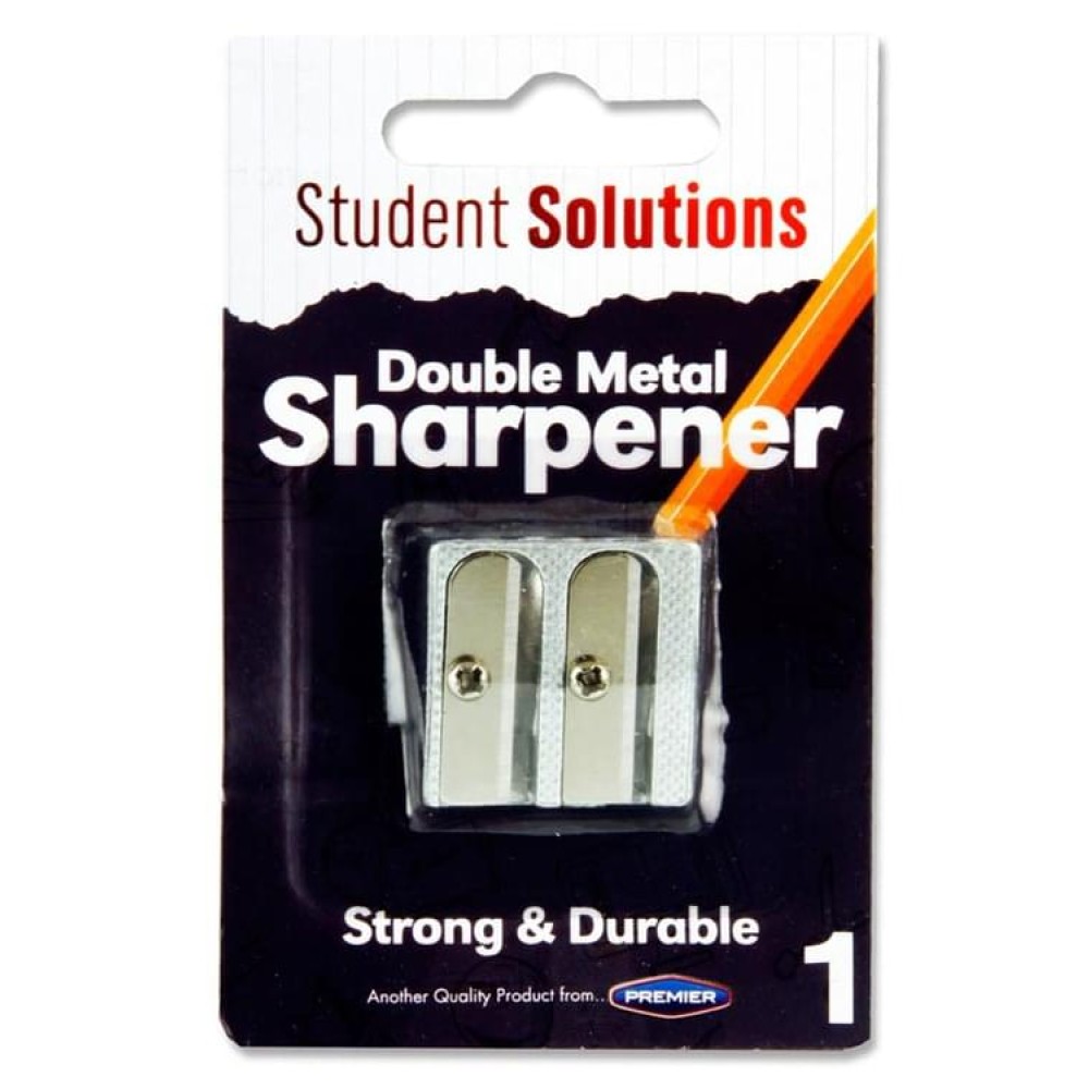 Student Solutions Twin Hole Metal Sharpener - Carded