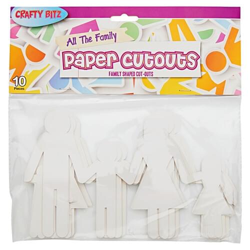 CRAFTY BITZ PKT.10 CUTOUTS - PAPER FAMILY