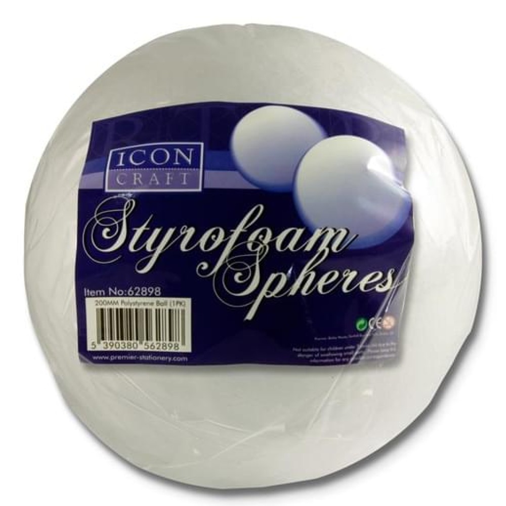 ICON CRAFT STYROFOAM SPHERE - 200mm