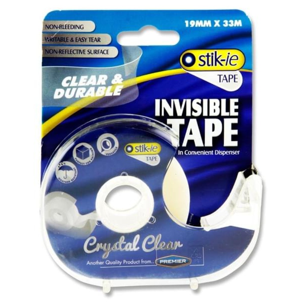 STIK-IE 19mm x 33m INVISIBLE TAPE WITH DISPENSER