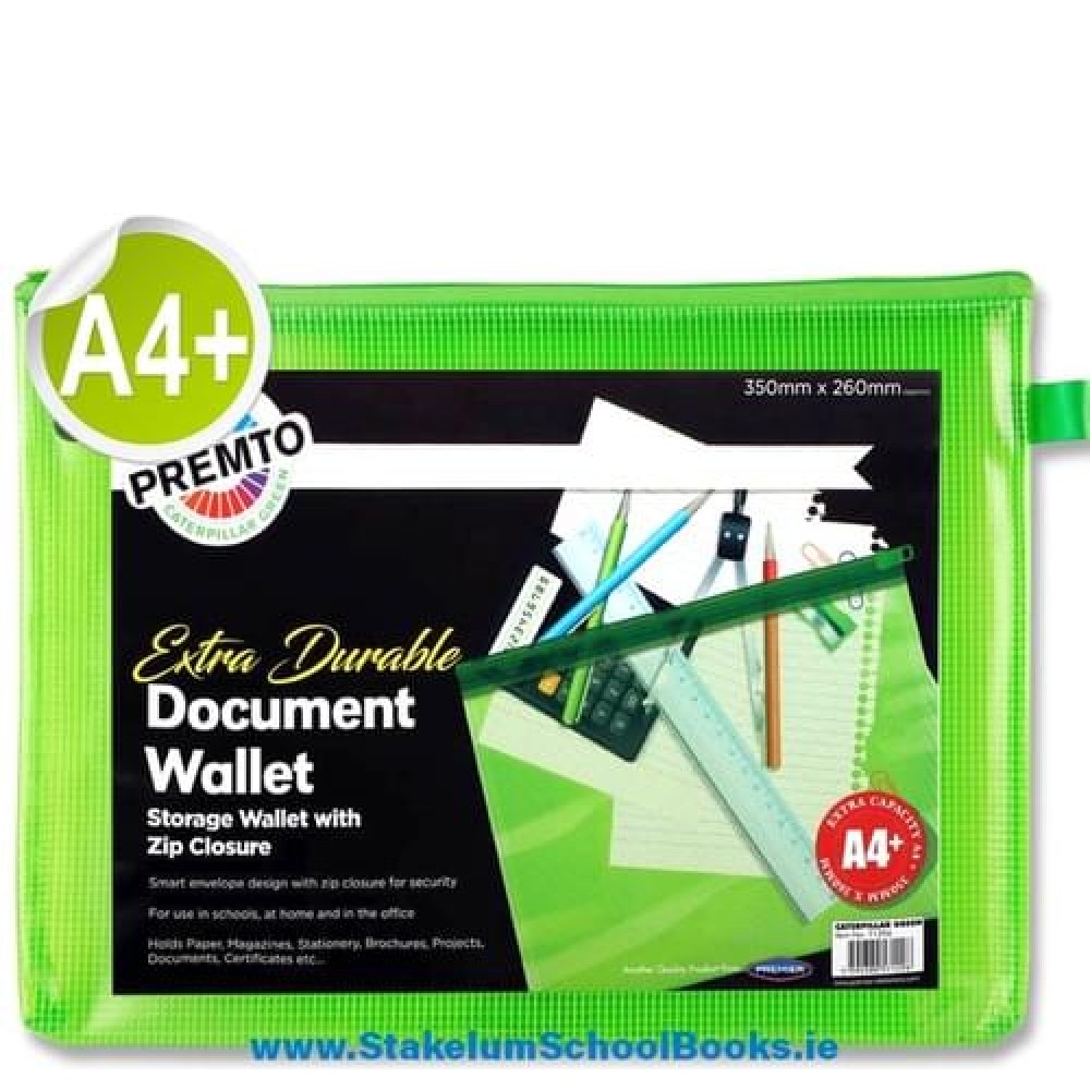 Premto A4+ Extra Durable Mesh Wallet - Caterpillar Green