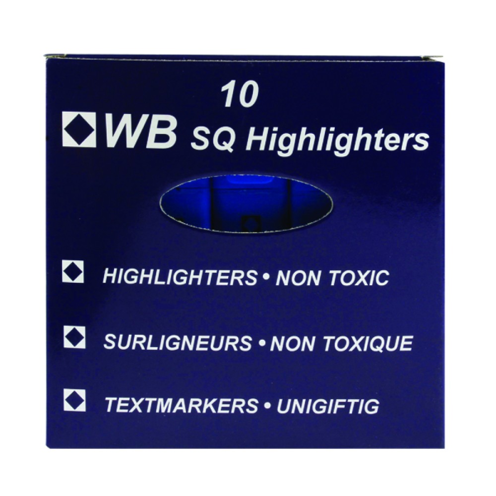 Blue Hi-Glo Highlighter Pens (10 Pack) 844003