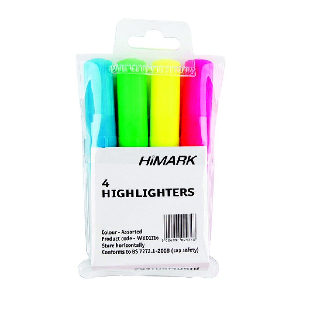 Assorted Hi-Glo Highlighters (4 Pack) 7910WT4