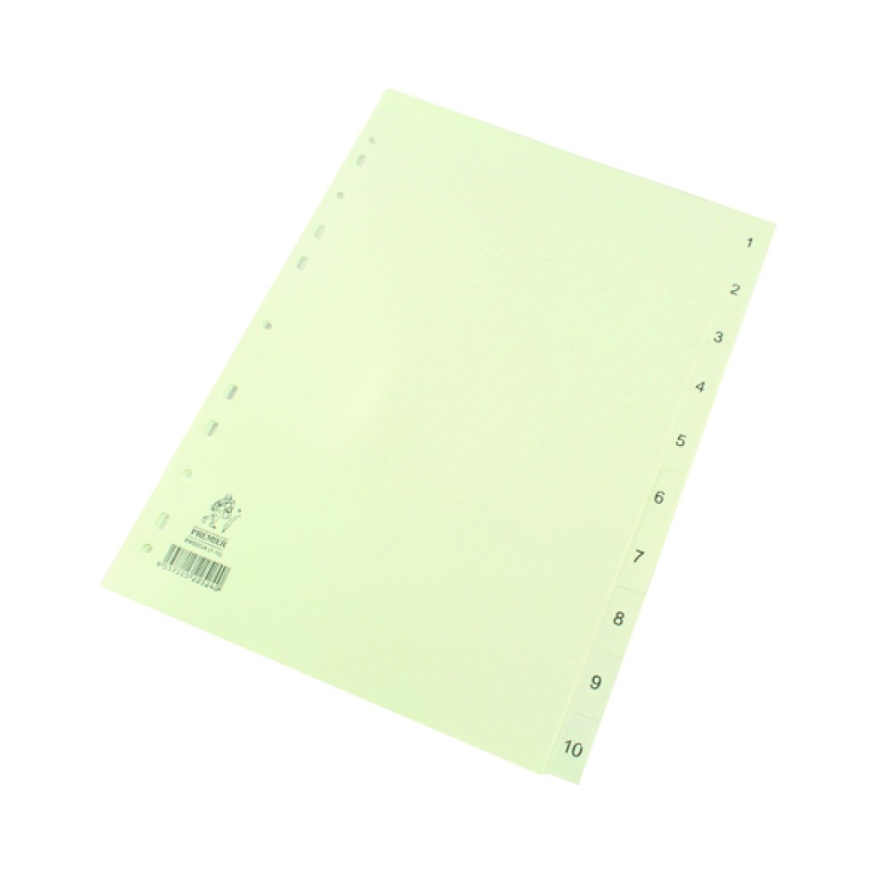 A4 White 1-10 Polypropylene  WX01353