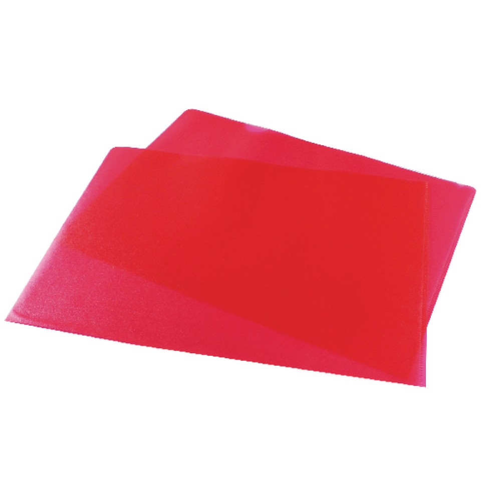 Red Cut Flush Folders (100 Pack) WX01485