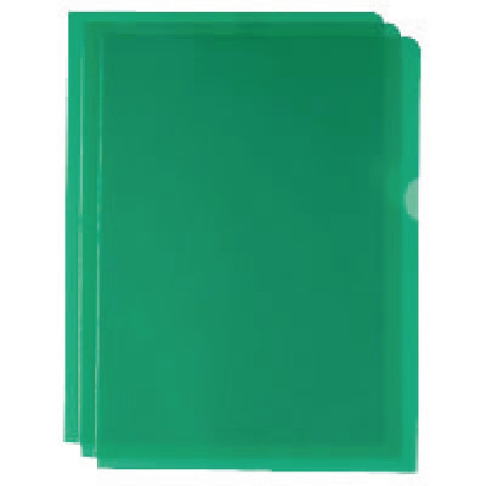 Green Cut Flush Folders (100 Pack) WX01488