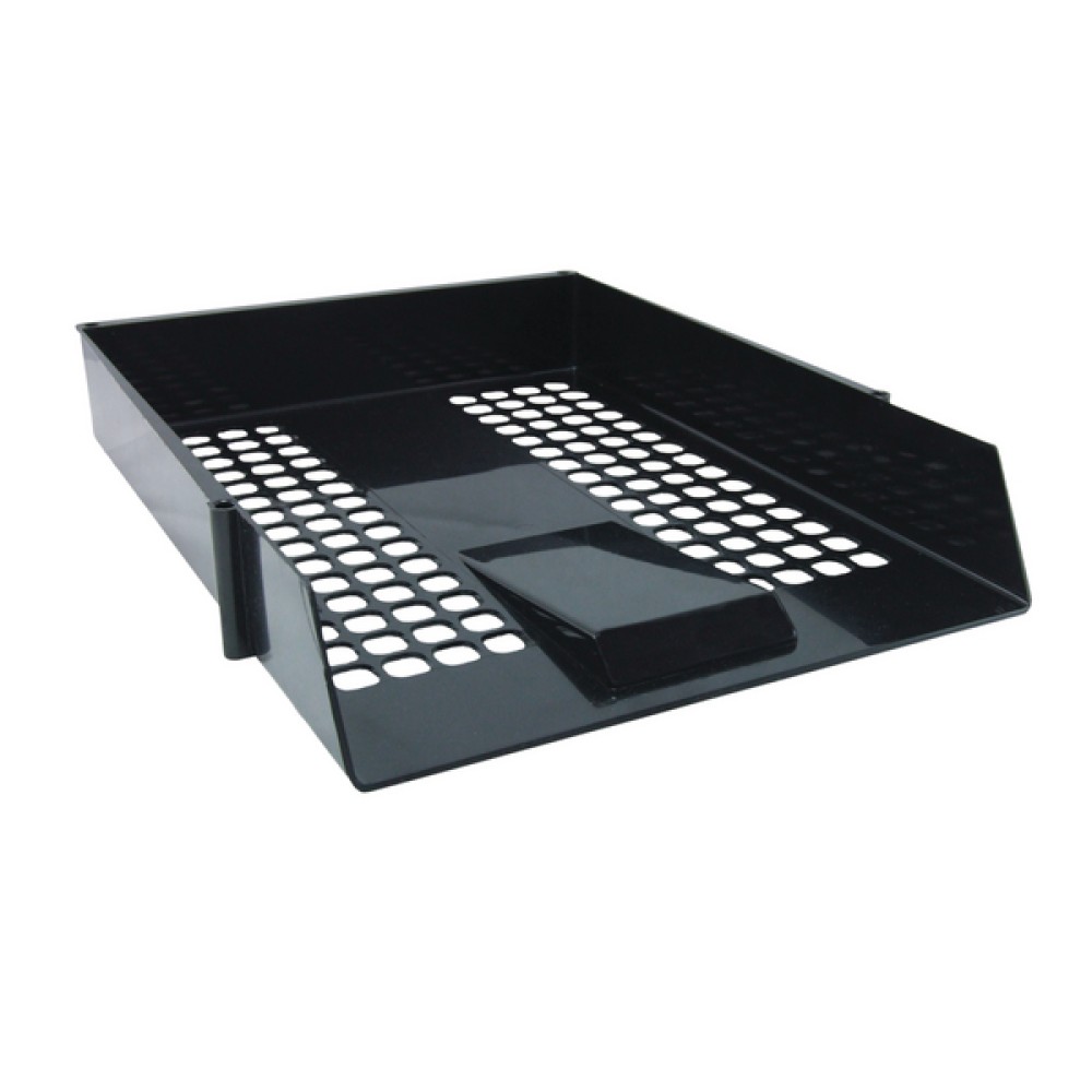Black Plastic Letter Tray (12 Pack) WX10050