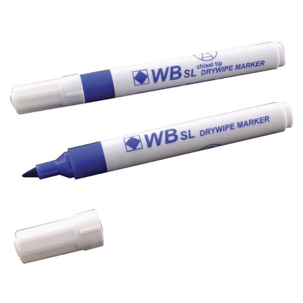 Blue Whiteboard Markers Chisel Tip (10 Pack) WX26036