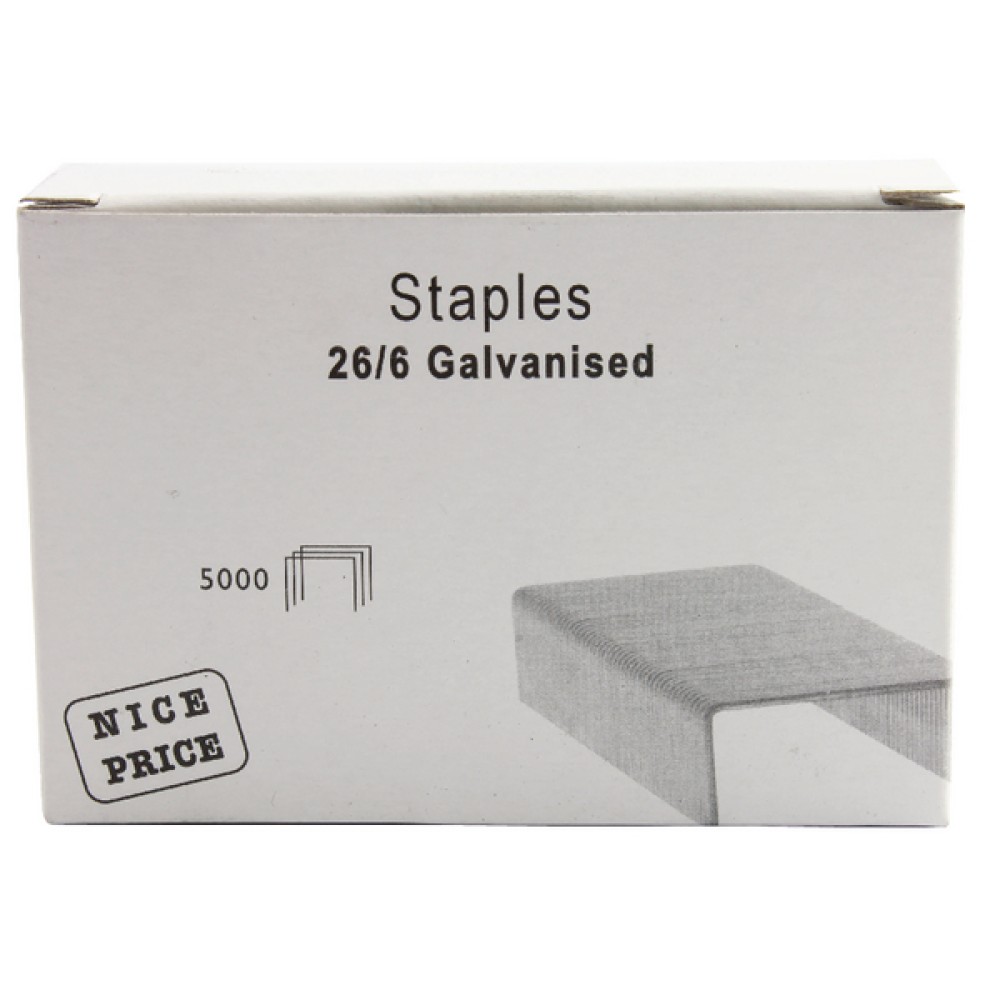 26/6mm Metal Staples (5000 Pack) WX27001