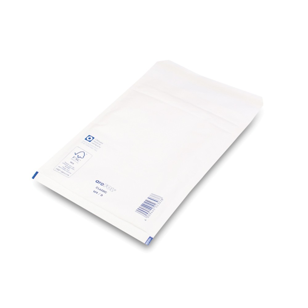 Bubble Lined Envelopes Size 4 180x265mm White (100 Pack) XKF71449
