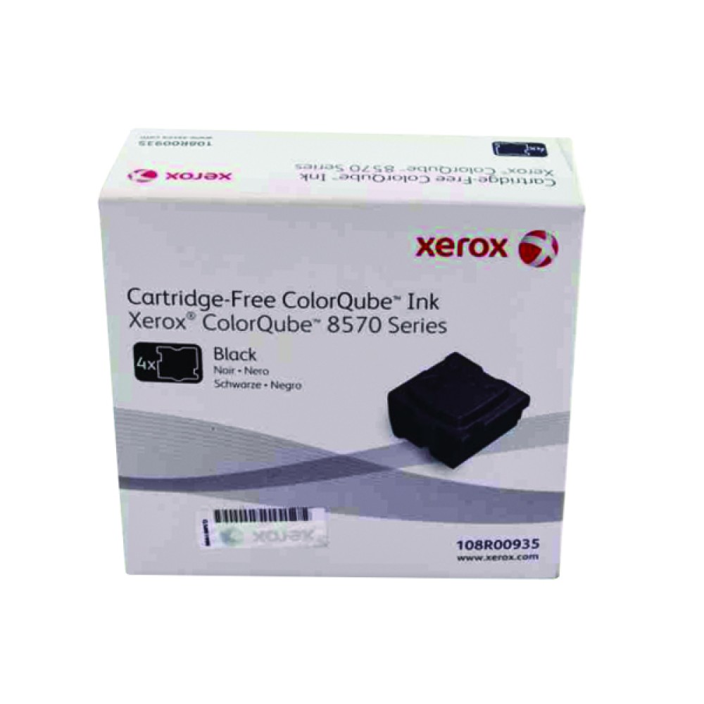 Xerox ColorQube 8570 Black Ink Stick 8.6K (4 Pack) 108R00935