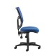 Altino coloured mesh back operators chair with no arms - blue mesh and fabric seat