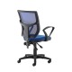 Altino coloured mesh back operators chair with fixed arms - blue mesh and fabric seat