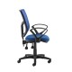 Altino coloured mesh back operators chair with fixed arms - blue mesh and fabric seat