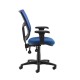 Altino coloured mesh back operators chair with adjustable arms - blue mesh and fabric seat