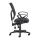 Altino 2 lever high mesh back operators chair with fixed arms - black