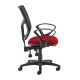 Altino 2 lever high mesh back operators chair with fixed arms - red