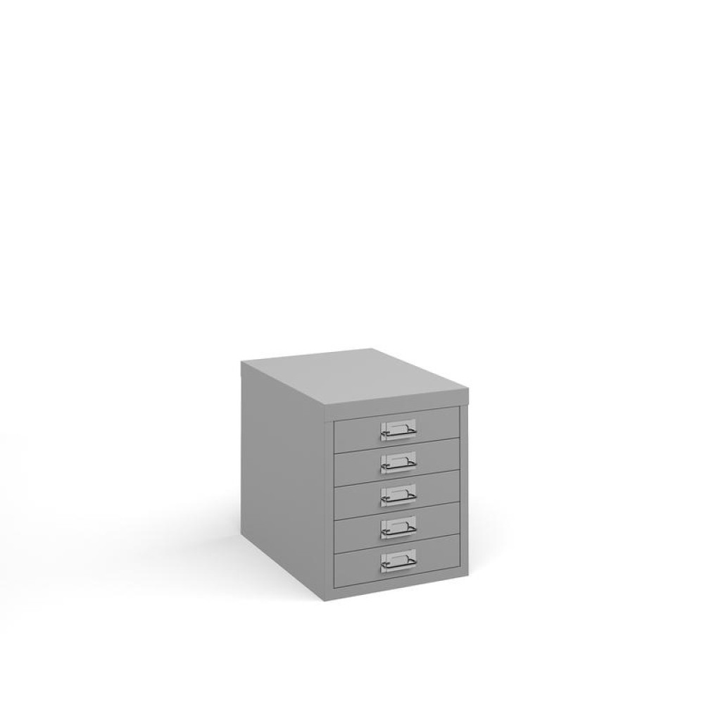 Bisley multi drawers with 5 drawers - grey