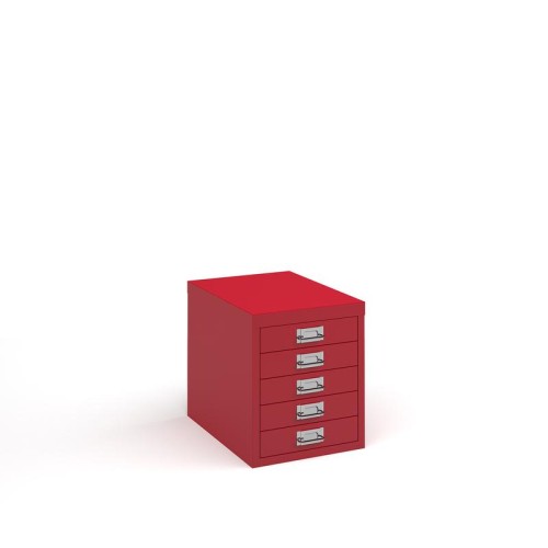 Finish: Red, Drawers: 5