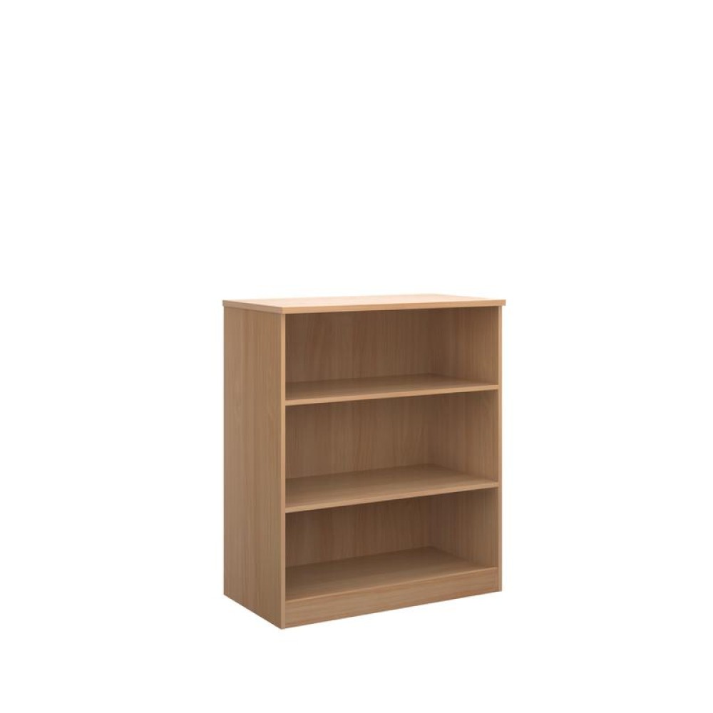 Deluxe bookcase 1200mm high with 2 shelves - beech