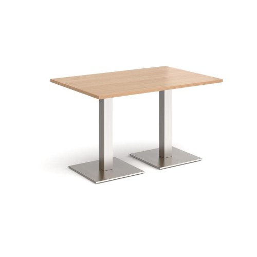 Finish: Beech, Frame Colour: Brushed Steel, Width: 1200