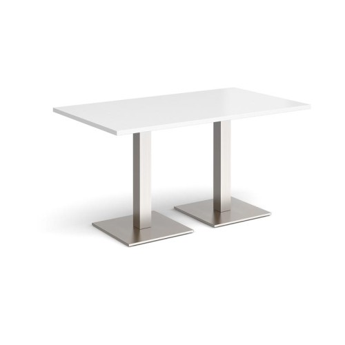 Finish: White, Frame Colour: Brushed Steel, Width: 1400