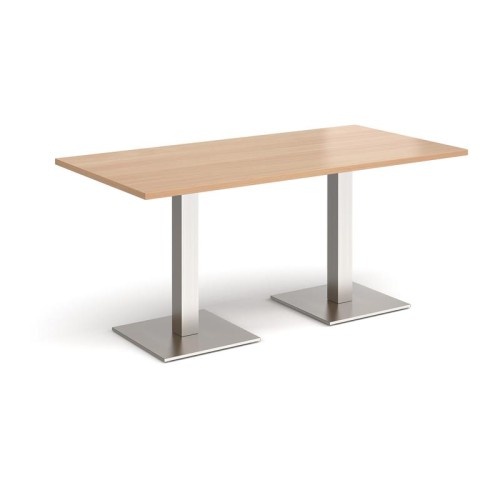 Finish: Beech, Frame Colour: Brushed Steel, Width: 1600