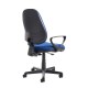 Bilbao fabric operators chair with fixed arms - blue