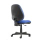 Bilbao fabric operators chair with lumbar support and no arms - blue