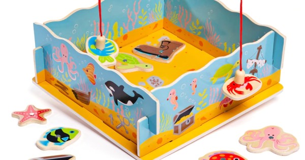 Magnetic Fishing Game with Base (BJ787), Wooden Toy