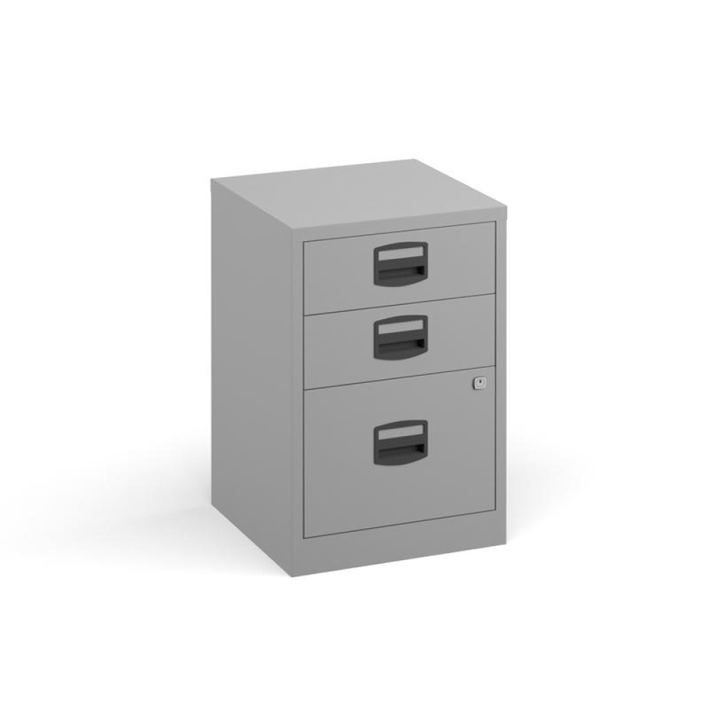 Bisley A4 home filer with 3 drawers - grey