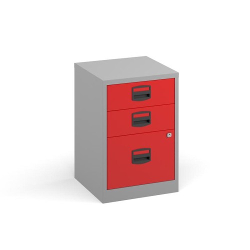 Finish: Grey/Red, Drawers: 3