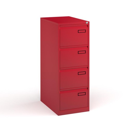 Finish: Red, Drawers: 4
