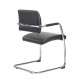 Bruges meeting room cantilever chair (pack of 2) - black faux leather