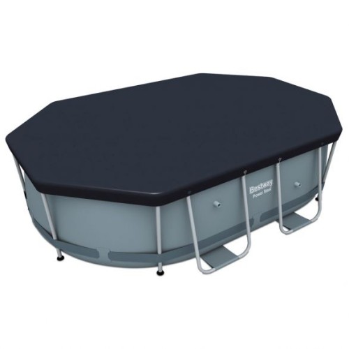 Bestway Flowclear Swimming Pool Cover for Power Steel Oval Pools, 10 ft