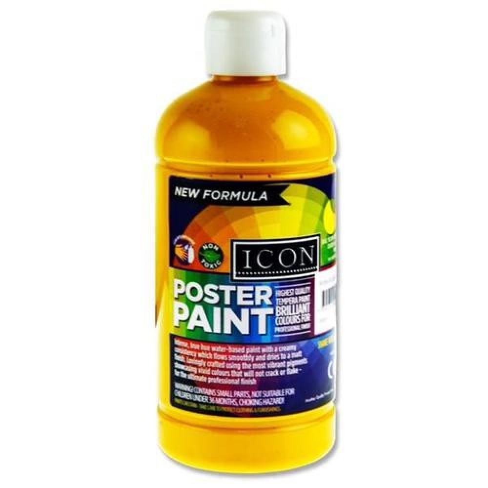ICON POSTER PAINT 500ml - WARM YELLOW